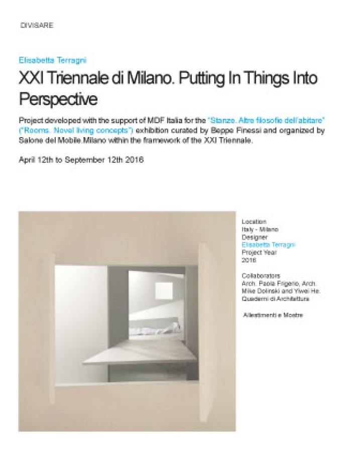 XXI Triennale di Milano. Putting Things Into Perspective